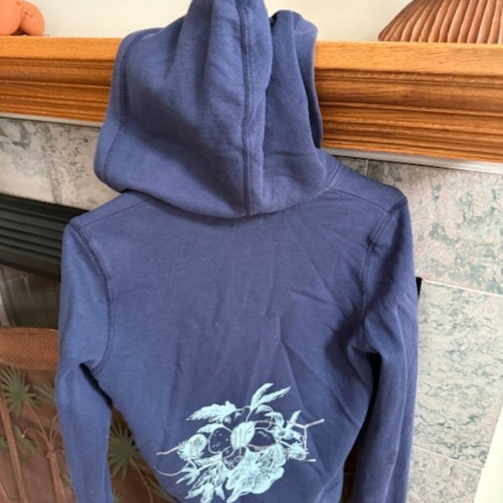 Vintage Juicy Couture Hooded Zipped Track Jacket, Navy Blue Size Medium - Picture 9 of 10